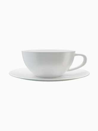 White Tea Cup and Saucer