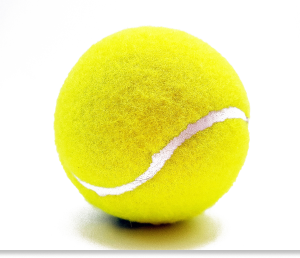 Standard green tennis ball for beginners