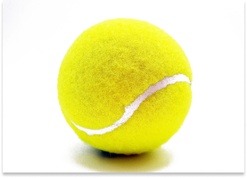 Standard green tennis ball for beginners